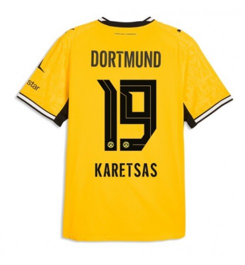 Borussia Dortmund Konstantinos Karetsas #19 Kotipaita 2026-27 Lyhythihainen Borussia Dortmund Konstantinos Karetsas #19 Kotipaita 2026-27 Lyhythihainen